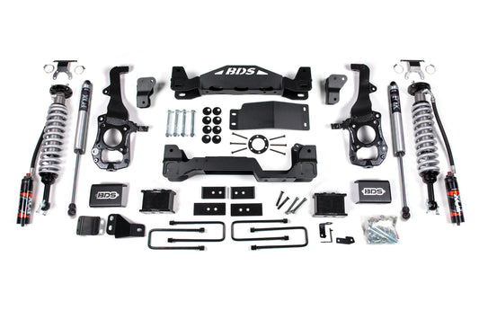 6 Inch Lift Kit FOX 2.5 Performance Elite Coil-Over Ford F150 21-25 4WD 5 Inch Block Fox 2.0 Performance Elite Shocks BDS Suspension