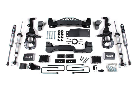 6 Inch Lift Kit FOX 2.0 Strut Ford F150 21-25 4WD 4 Inch Block Kit Fox 2.0 Performance Shocks BDS Suspension