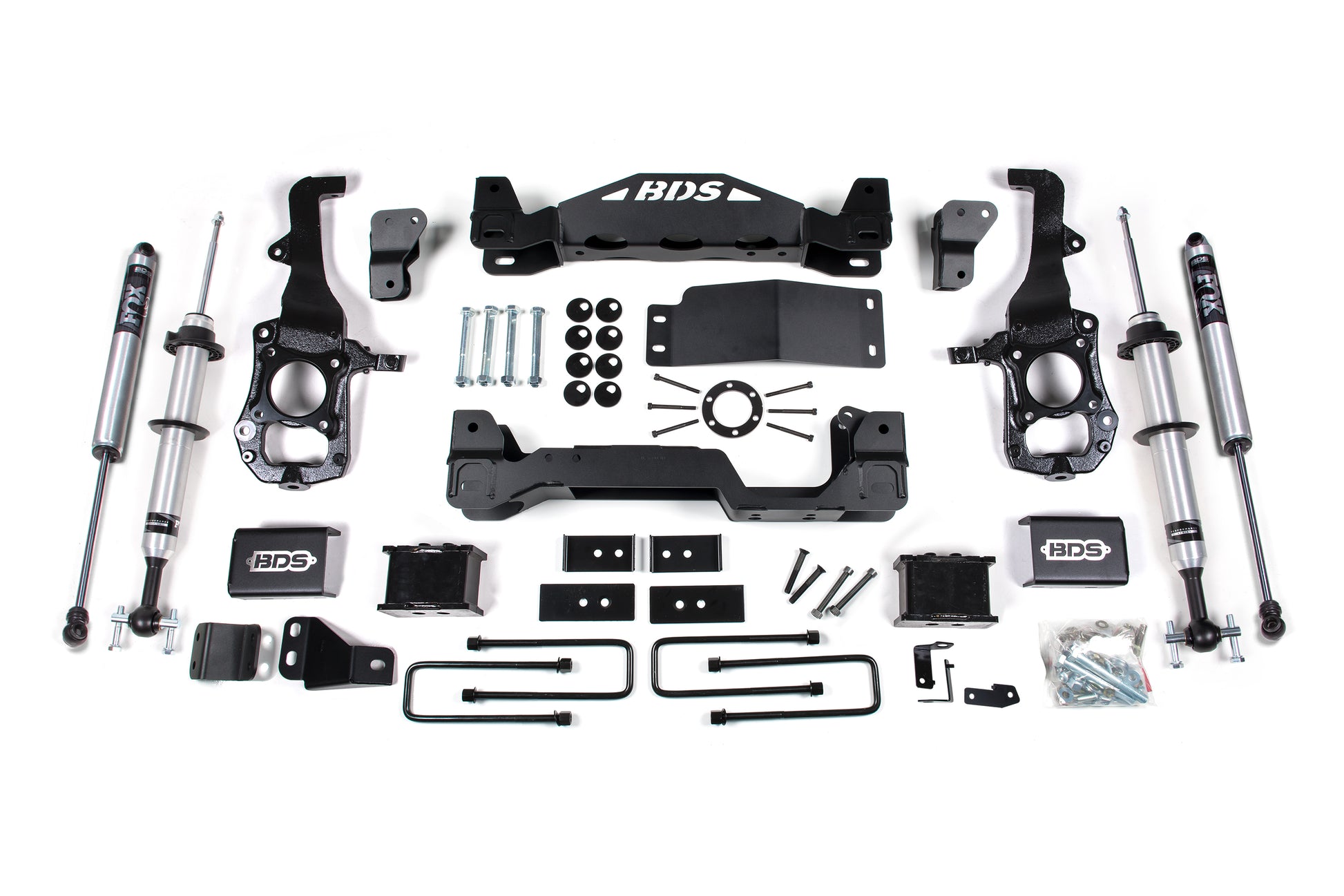 6 Inch Lift Kit FOX 2.0 Strut Ford F150 21-25 4WD 4 Inch Block Kit Fox 2.0 Performance Shocks BDS Suspension