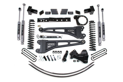 6 Inch Lift Kit w/ Radius Arm Ford F250/F350 Super Duty 17-19 4WD Diesel 5 Inch Block 3 Leaf Main BDS Suspension-1