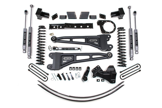 6 Inch Lift Kit w/ Radius Arm Ford F250/F350 Super Duty 17-19 4WD Diesel 5 Inch Block 3 Leaf Main BDS Suspension-1
