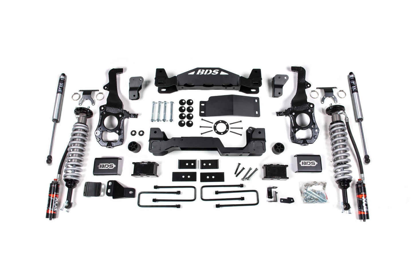 4 Inch Lift Kit FOX 2.5 Performance Elite Coil-Over Ford F150 21-24 4WD 3 Inch Block BDS Suspension