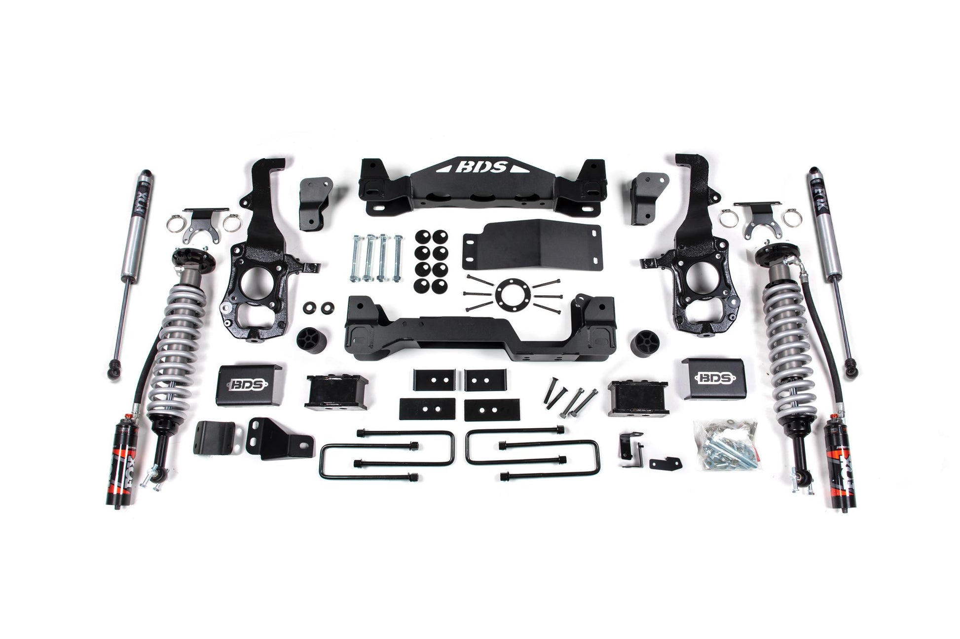 4 Inch Lift Kit FOX 2.5 Performance Elite Coil-Over Ford F150 21-24 4WD 3 Inch Block BDS Suspension