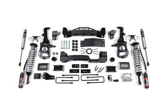 4 Inch Lift Kit FOX 2.5 Performance Elite Coil-Over Ford F150 21-24 4WD 3 Inch Block BDS Suspension