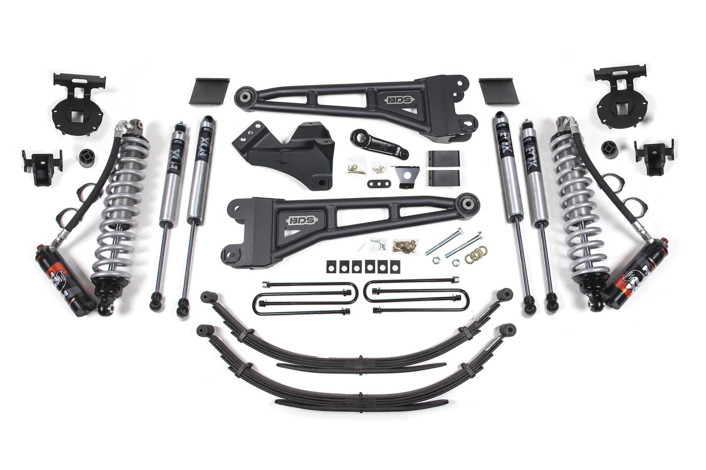 6 Inch Lift Kit w/ Radius Arm FOX 2.5 Performance Elite Coil-Over Conversion Ford F250/F350 Super Duty 11-16 4WD Diesel Factory 2 Inch Rear Blocks BDS Suspension