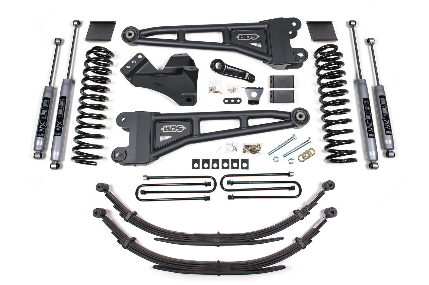 6 Inch Lift Kit w/ Radius Arm Ford F250/F350 Super Duty 11-16 4WD Gas 3 Inch Rear Blocks BDS Suspension-1