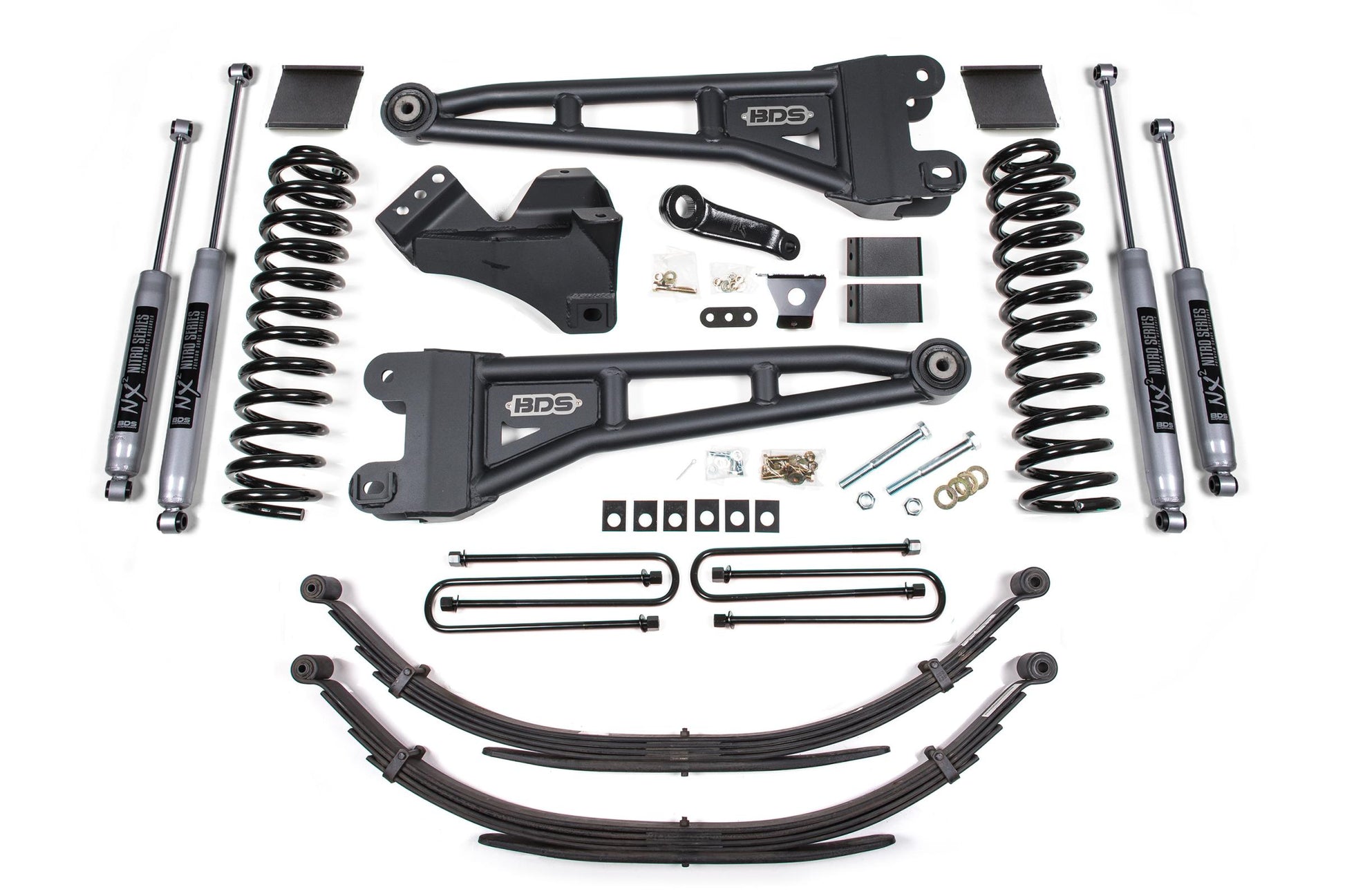 6 Inch Lift Kit w/ Radius Arm Ford F250/F350 Super Duty 11-16 4WD Gas 3 Inch Rear Blocks BDS Suspension