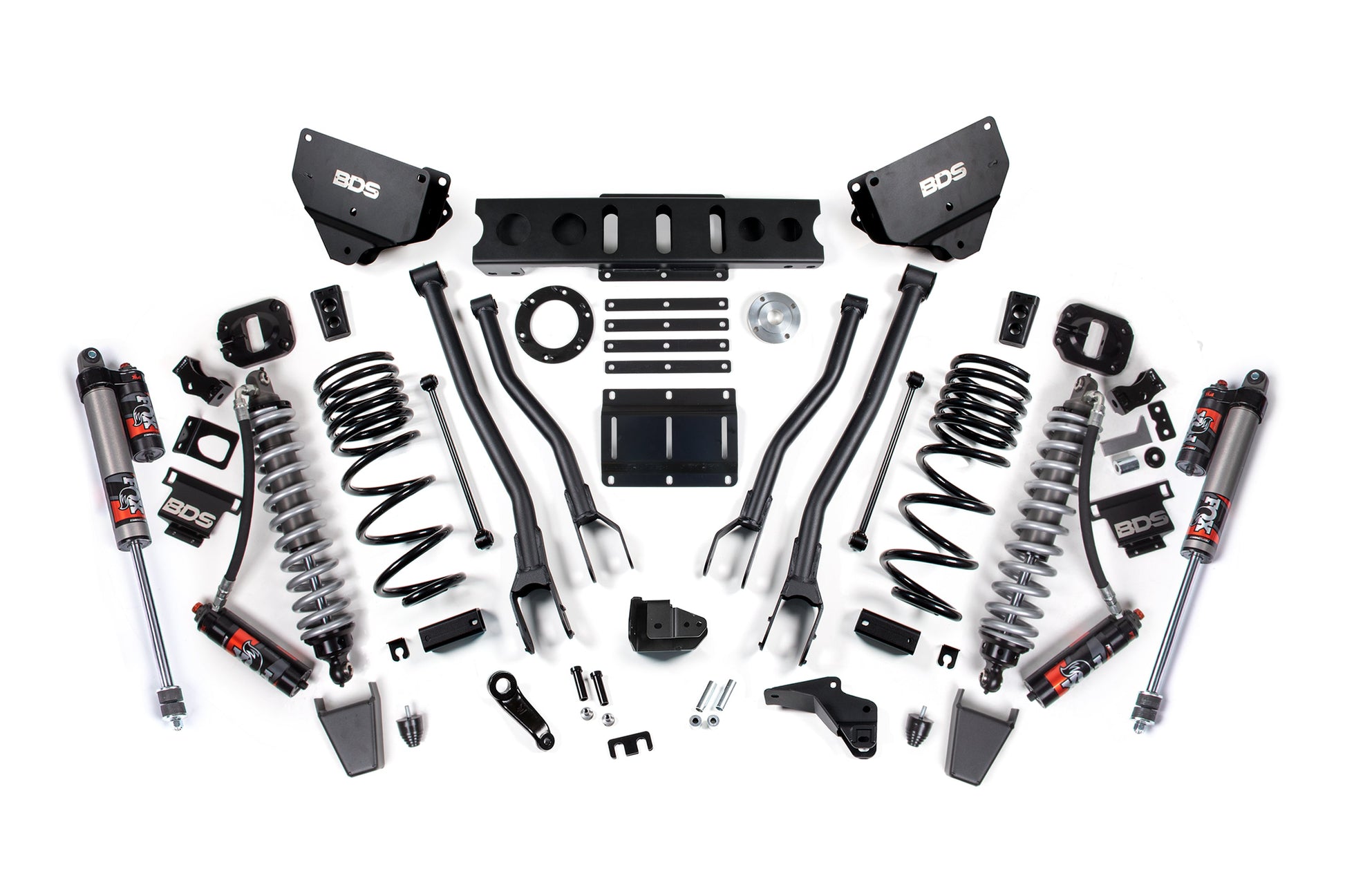 14-18 Ram 2500 4WD 4 Inch 4-Link Lift Kit, 2.5 Inch Rear, Coil Spring, Diesel - Fox 2.5 Performance Elite Series C/O Front, Fox 2.5 Performance Elite Series Rear BDS Suspension