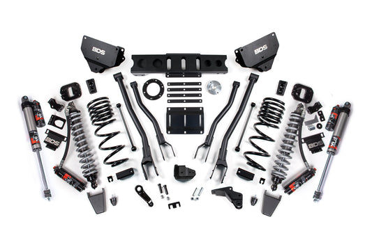 14-18 Ram 2500 4WD 4 Inch 4-Link Lift Kit, 2.5 Inch Rear, Coil Spring, Diesel - Fox 2.5 Performance Elite Series C/O Front, Fox 2.5 Performance Elite Series Rear BDS Suspension