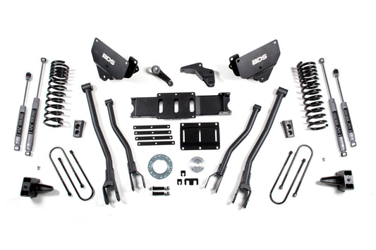6 Inch Lift Kit w/ 4-Link Ram 3500 13-18 4WD Diesel 5 Inch Block 6 Bolt Indexing Ring BDS Suspension-1