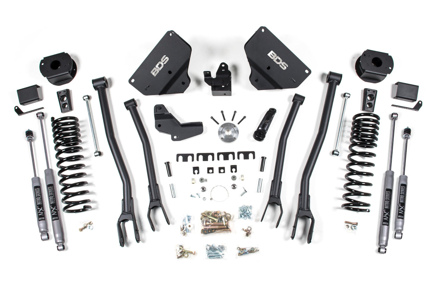 4 Inch Lift Kit w/ 4-Link Ram 2500 w/ Rear Air Ride 14-18 4WD Gas BDS Suspension-1