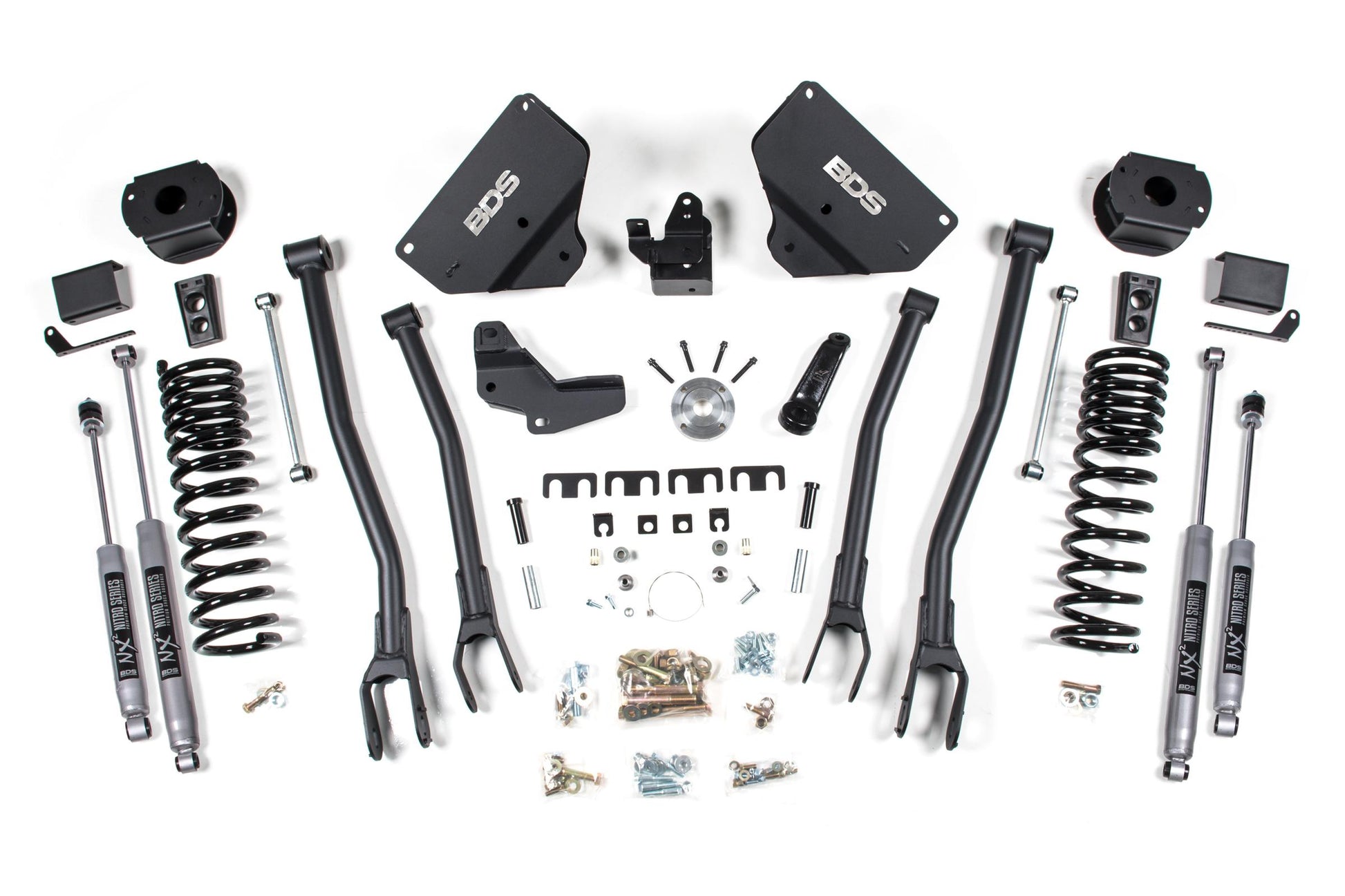 4 Inch Lift Kit w/ 4-Link Ram 2500 w/ Rear Air Ride 14-18 4WD Gas BDS Suspension