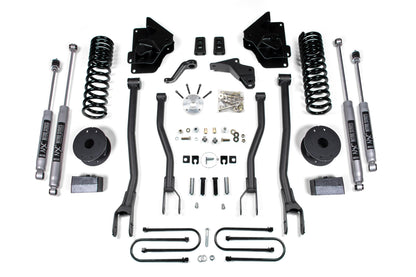 4 Inch Lift Kit w/ 4-Link Ram 3500 w/ Rear Air Ride 13-18 4WD Gas BDS Suspension