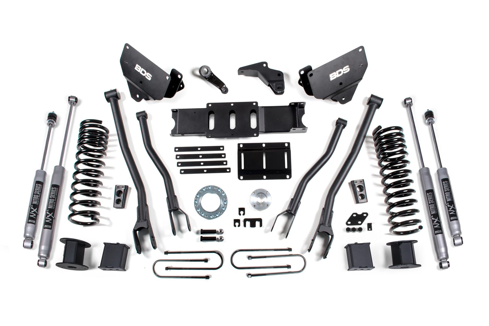 6 Inch Lift Kit w/ 4-Link Ram 3500 w/ Rear Air Ride 13-18 4WD Diesel 6 Bolt Indexing Ring BDS Suspension