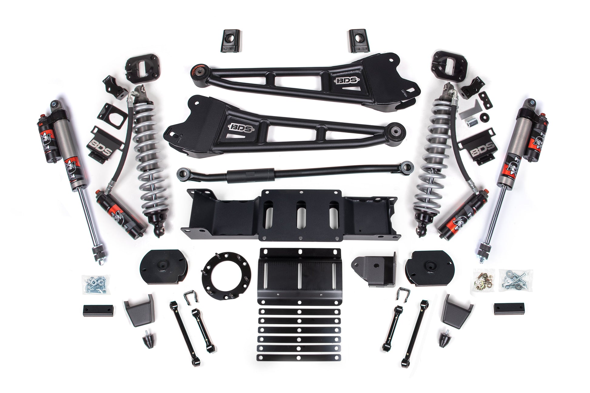 19-25 Ram 2500 4WD 3 Inch Radius Arm Lift Kit, 1.25 Inch Rear, Coil Spacer, Diesel - Fox 2.5 Performance Elite Series C/O Front, Fox 2.5 Performance Elite Series Rear BDS Suspension
