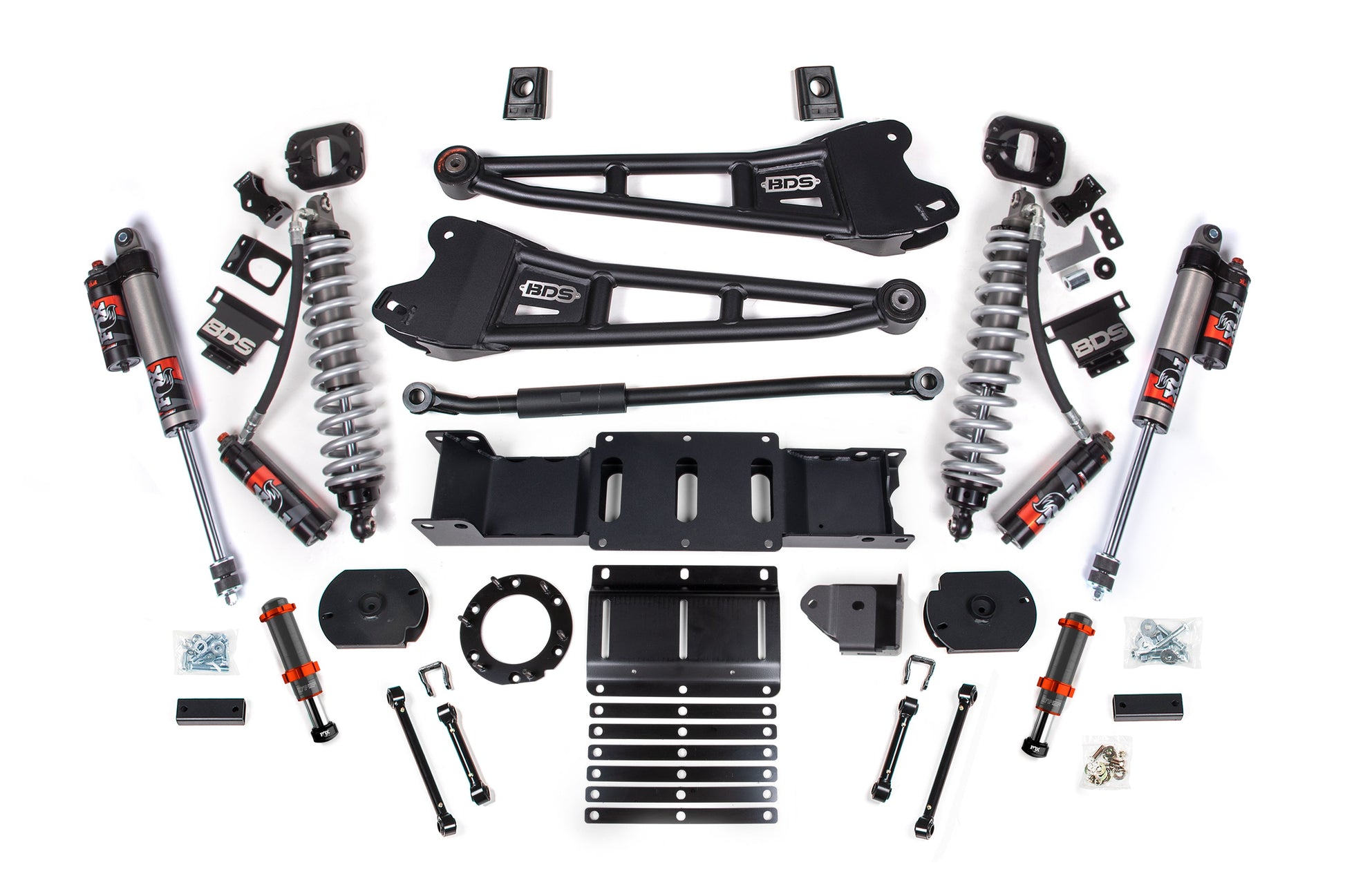 19-24 Ram 2500 4WD 3 Inch Radius Arm Lift Kit, 1.25 Inch Rear, Coil Spacer, Diesel - Fox 2.5 Performance Elite Series C/O Front, FOX 2.0 Front Bump, Fox 2.5 Performance Elite Series Rear BDS Suspension