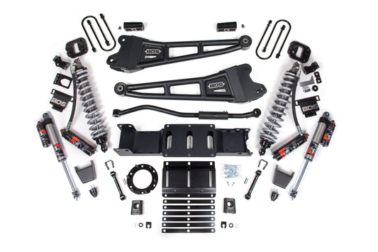 19-24 Ram 3500 4WD 3 Inch Radius Arm Lift Kit, 2 Inch Rear, Block w/Overload, 6 Bolt Diesel - Fox 2.5 Performance Elite Series C/O Front, Fox 2.5 Performance Elite Series Rear BDS Suspension