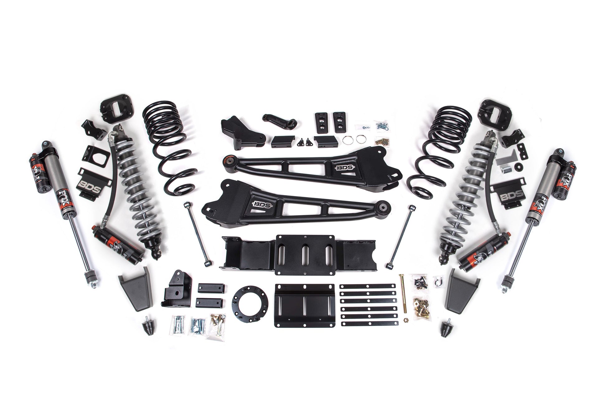 19-24 Ram 2500 4WD 4 Inch Radius Arm Lift Kit, 2.5 Inch Rear, Coil Spring, Diesel - Fox 2.5 Performance Elite Series C/O Front, Fox 2.5 Performance Elite Series Rear BDS Suspension
