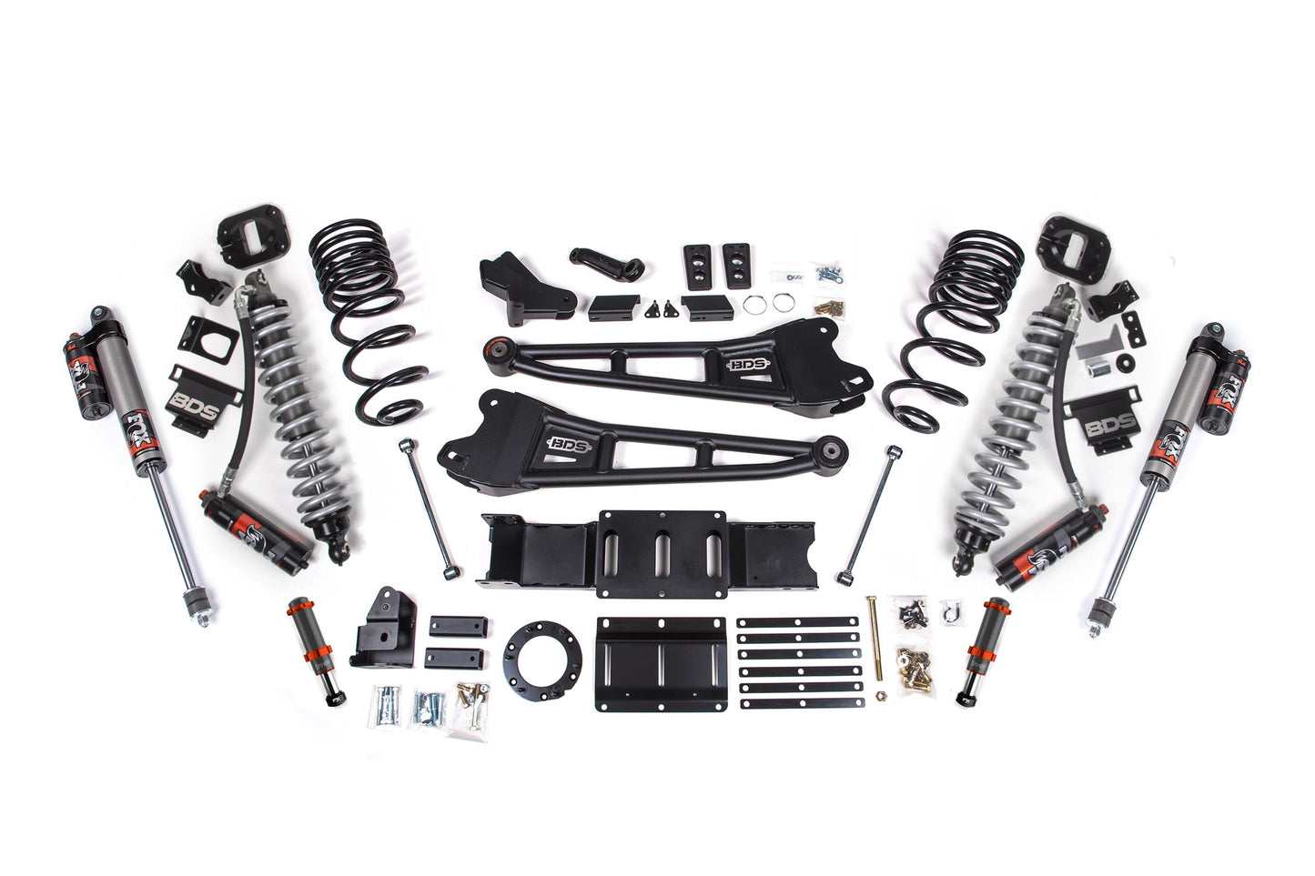 19-24 Ram 2500 4WD 4 Inch Radius Arm Lift Kit, 2.5 Inch Rear, Coil Spring, Diesel - Fox 2.5 Performance Elite Series C/O Front, FOX 2.0 Front Bump, Fox 2.5 Performance Elite Series Rear BDS Suspension