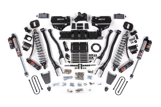 19-24 Ram 3500 4WD 4 Inch 4-Link Lift Kit, 2 Inch Rear, Block w/o Overload, 6 Bolt Diesel - Fox 2.5 Performance Elite Series C/O Front, Fox 2.5 Performance Elite Series Rear BDS Suspension