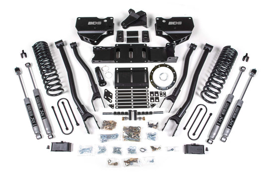 19-23 Ram 3500 4 Inch 4-Link Diesel - 2 Inch Rear Block w/ overload - 8 Bolt T-Case - Fox Shocks BDS Suspension