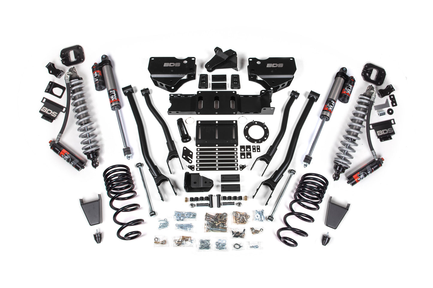 19-24 Ram 2500 4WD 4 Inch 4-Link Lift Kit, 2.5 Inch Rear, Coil Spring, Diesel - Fox 2.5 Performance Elite Series C/O Front, Fox 2.5 Performance Elite Series Rear BDS Suspension