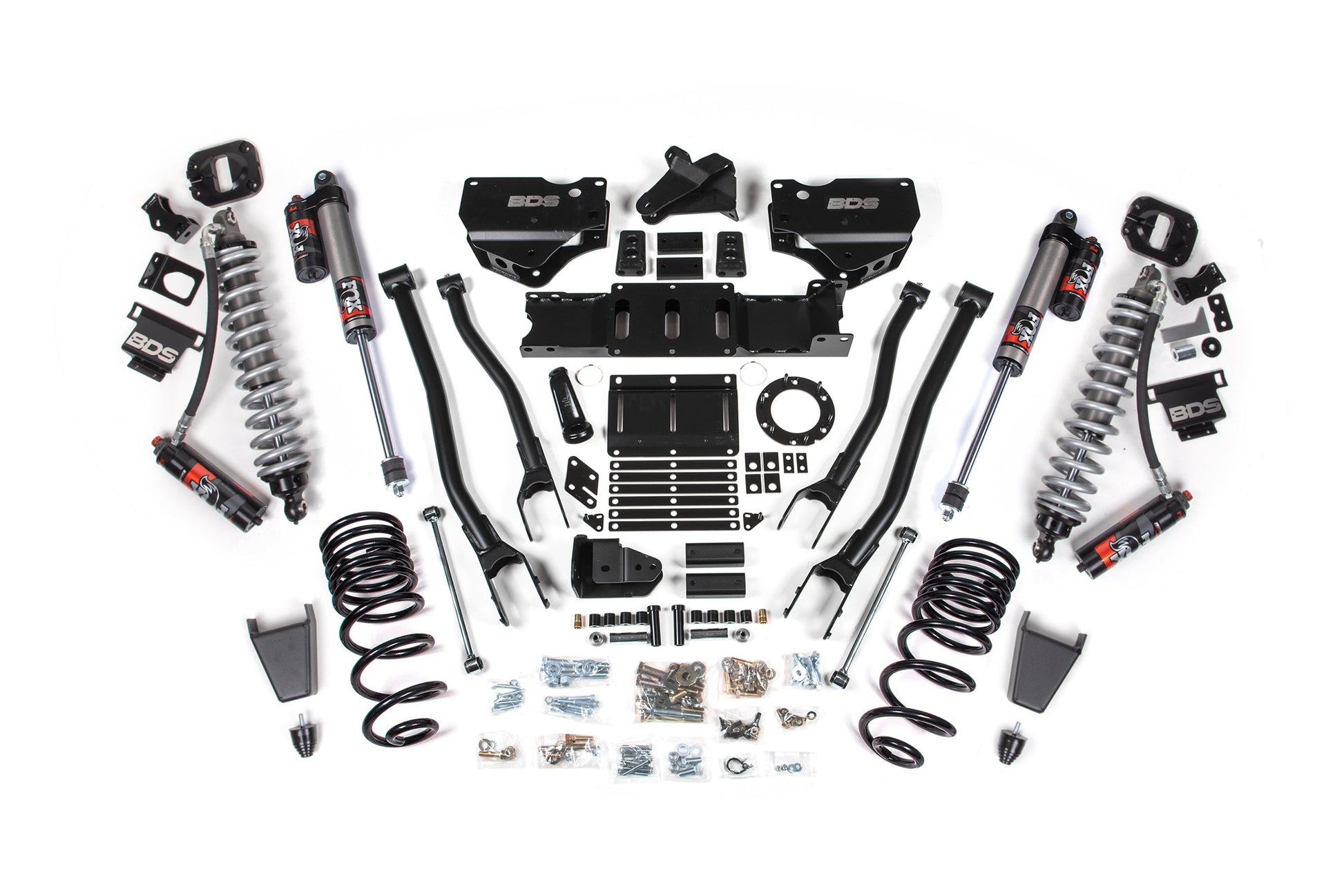 19-24 Ram 2500 4WD 4 Inch 4-Link Lift Kit, 2.5 Inch Rear, Coil Spring, Diesel - Fox 2.5 Performance Elite Series C/O Front, Fox 2.5 Performance Elite Series Rear BDS Suspension
