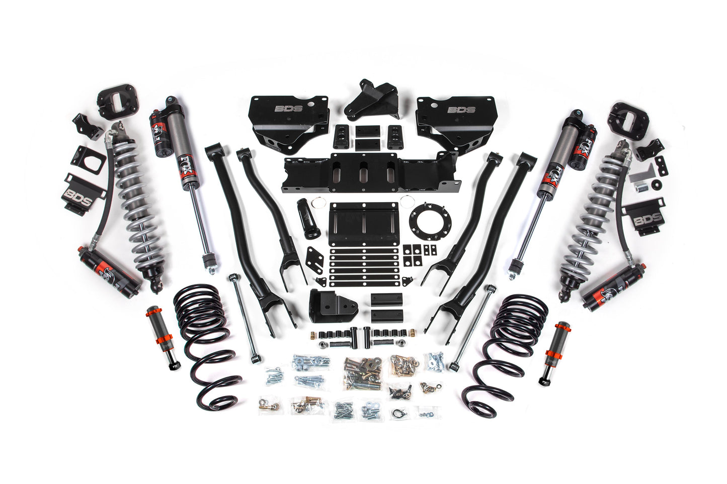 19-24 Ram 2500 4WD 4 Inch 4-Link Lift Kit, 2.5 Inch Rear, Coil Spring, Diesel - Fox 2.5 Performance Elite Series C/O Front, FOX 2.0 Front Bump, Fox 2.5 Performance Elite Series Rear BDS Suspension