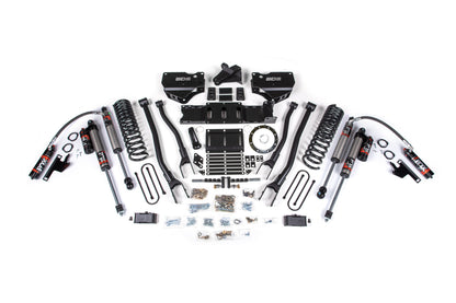 4 Inch Lift Kit w/ 4-Link Ram 3500 19-23 4WD Gas With Factory Rear Overload Leaf BDS Suspension-2