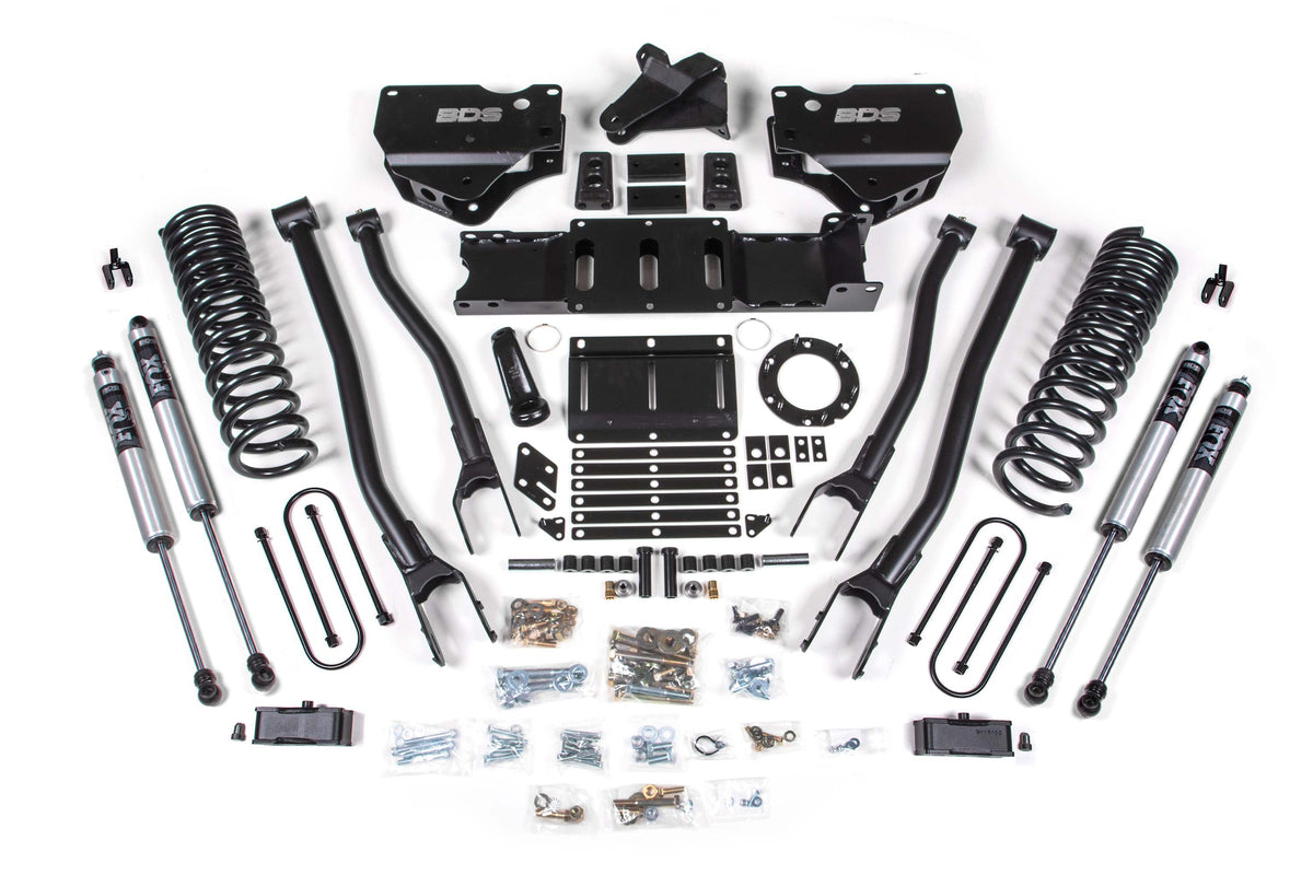 4 Inch Lift Kit w/ 4-Link Ram 3500 19-23 4WD Gas With Factory Rear Overload Leaf BDS Suspension
