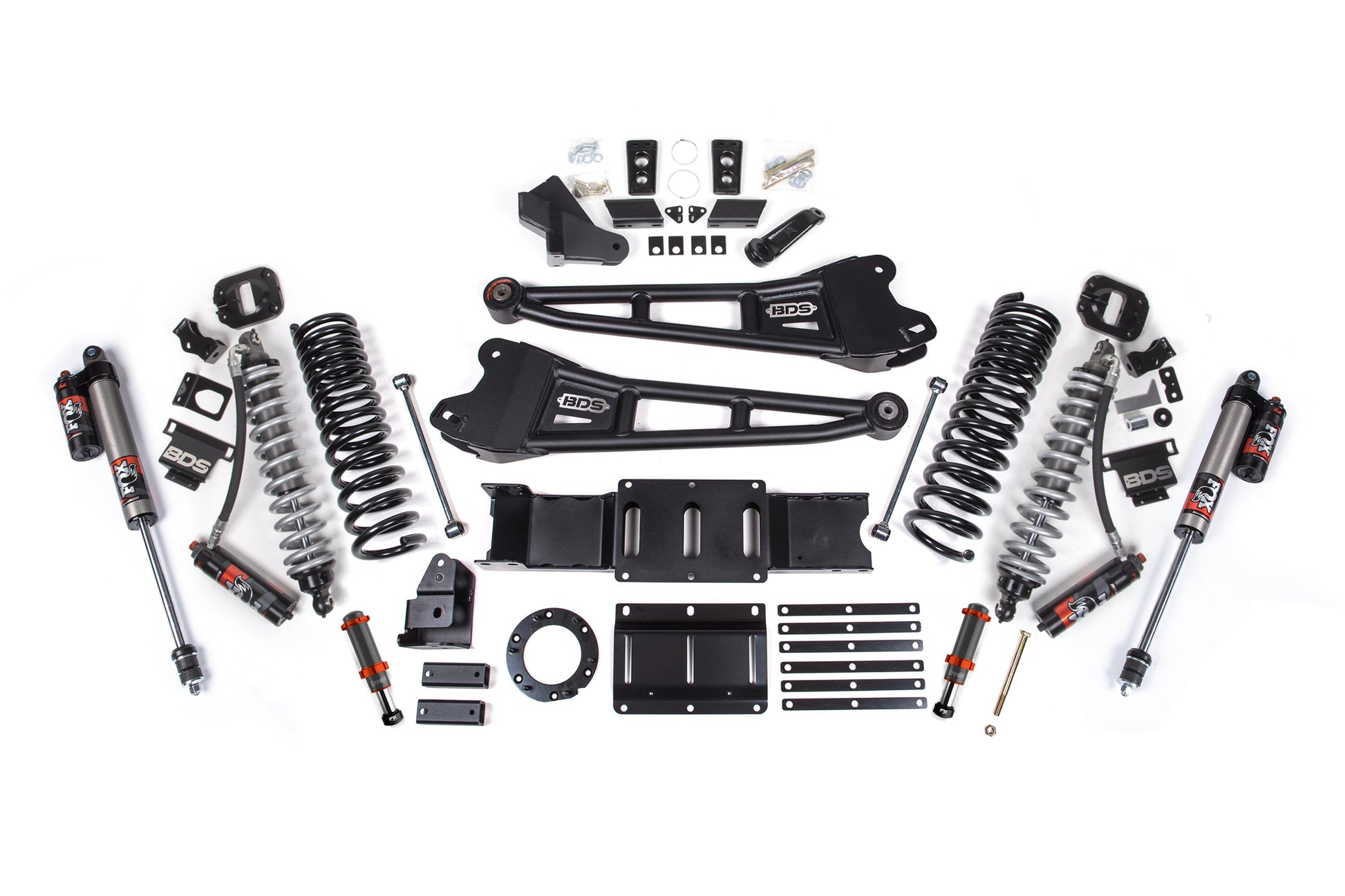 19-24 Ram 2500 4WD 6 Inch Radius Arm Lift Kit, 4.5 Inch Rear, Coil Spring, Diesel - Fox 2.5 Performance Elite Series C/O Front, FOX 2.0 Front Bump, Fox 2.5 Performance Elite Series Rear BDS Suspension