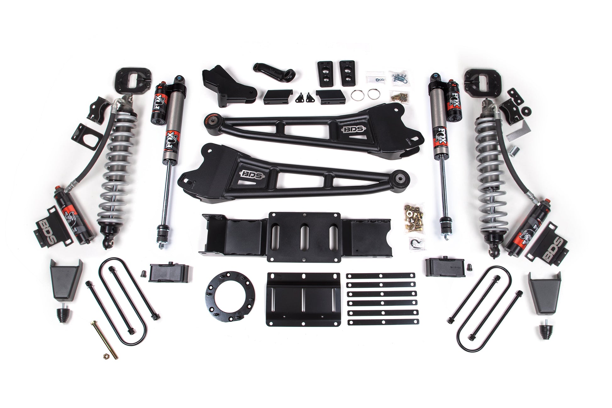 19-24 Ram 3500 4WD 6 Inch Radius Arm Lift Kit, 5 Inch Rear, Block w/o Overload, 6 Bolt Diesel - Fox 2.5 Performance Elite Series C/O Front, Fox 2.5 Performance Elite Series Rear BDS Suspension