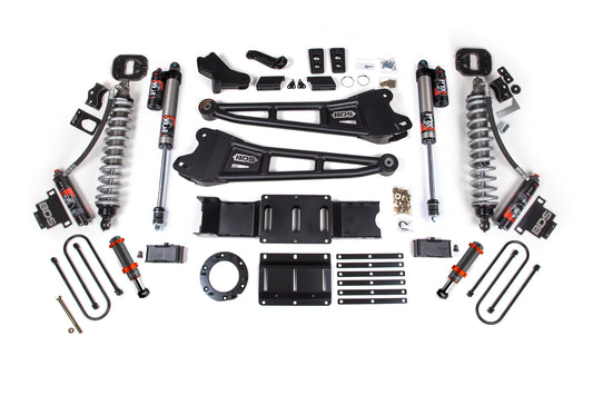 19-24 Ram 3500 4WD 6 Inch Radius Arm Lift Kit, 5 Inch Rear, Block w/o Overload, 6 Bolt Diesel - Fox 2.5 Performance Elite Series C/O Front, FOX 2.0 Front Bump, Fox 2.5 Performance Elite Series Rear BDS Suspension