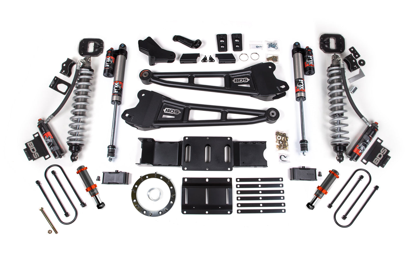 19-24 Ram 3500 4WD 6 Inch Radius Arm Lift Kit, 5 Inch Rear, Block w/ Overload, 6 Bolt Diesel - Fox 2.5 Performance Elite Series C/O Front, FOX 2.0 Front Bump, Fox 2.5 Performance Elite Series Rear BDS Suspension