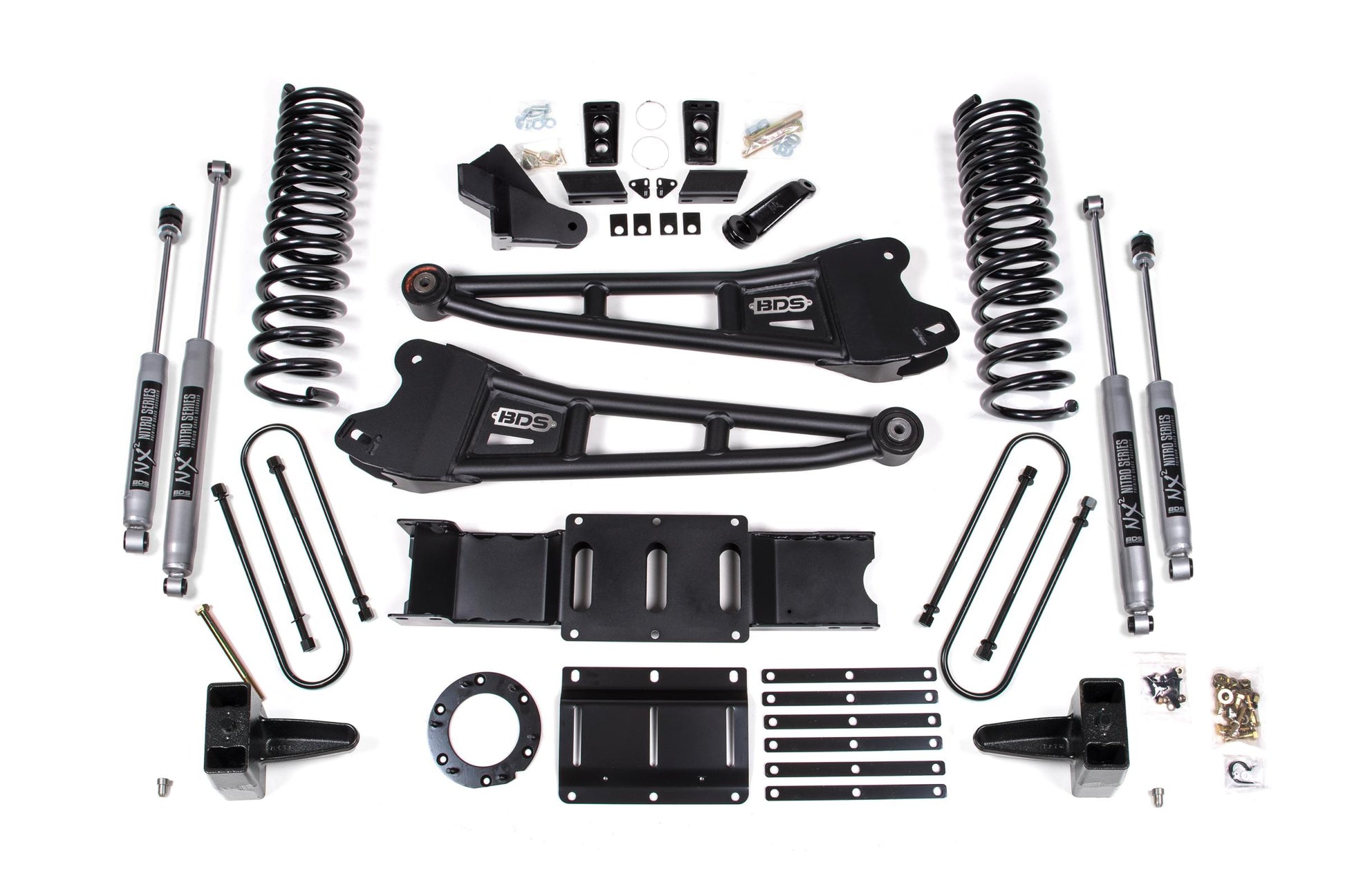 6 Inch Lift Kit w/ Radius Arm Ram 3500 19-24 4WD Diesel With Factory Rear Overload Leaf 8 Bolt BDS Suspension