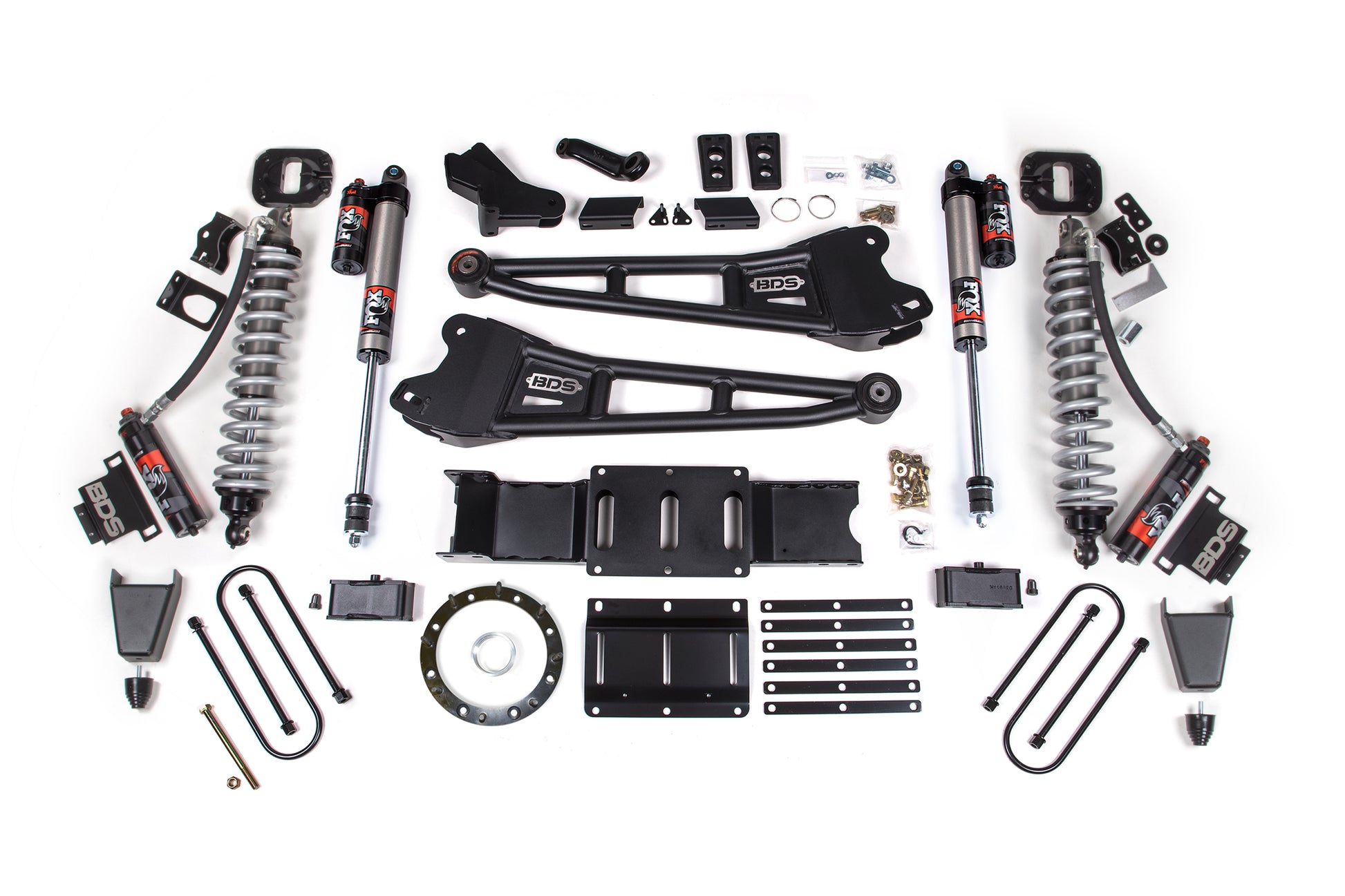 19-24 Ram 3500 4WD 6 Inch Radius Arm Lift Kit, 5 Inch Rear, Block w/ Overload, 8 Bolt Diesel - Fox 2.5 Performance Elite Series C/O Front, Fox 2.5 Performance Elite Series Rear BDS Suspension
