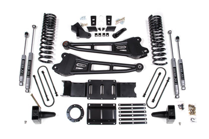 5.5 Inch Lift Kit w/ Radius Arm Ram 3500 19-24 4WD Gas Without Factory Rear Overload Leaf BDS Suspension-2