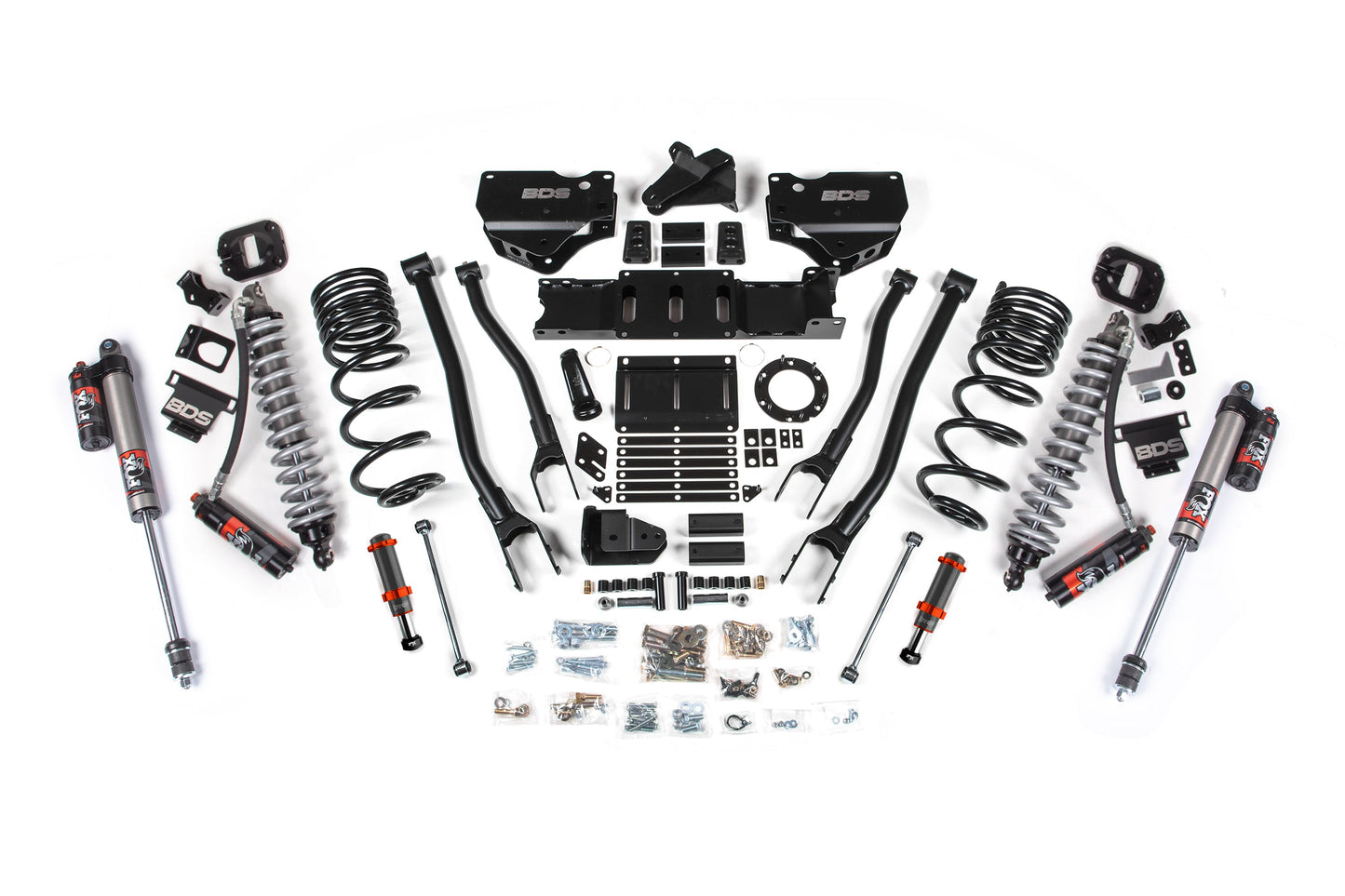 19-24 Ram 2500 4WD 6 Inch 4-Link Lift Kit, 4.5 Inch Rear, Coil Spring, Diesel - Fox 2.5 Performance Elite Series C/O Front, FOX 2.0 Front Bump, Fox 2.5 Performance Elite Series Rear BDS Suspension