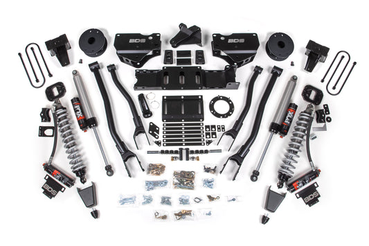 19-24 Ram 3500 4WD 6 Inch 4-Link Lift Kit, 5 Inch Rear, Block w/o Overload, 6 Bolt Diesel - Fox 2.5 Performance Elite Series C/O Front, FOX 2.0 Front Bump, Fox 2.5 Performance Elite Series Rear BDS Suspension