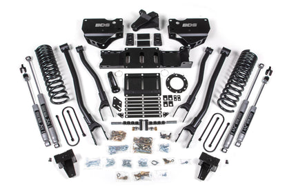 6 Inch Lift Kit w/ 4-Link Ram 3500 19-24 4WD Diesel With Factory Rear Overload Leaf 8 Bolt BDS Suspension-2