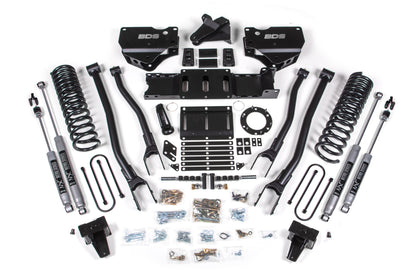 5.5 Inch Lift Kit w/ 4-Link Ram 3500 19-24 4WD Gas Without Factory Rear Overload Leaf BDS Suspension-2