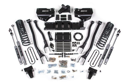 5.5 Inch Lift Kit w/ 4-Link Ram 3500 19-24 4WD Gas Without Factory Rear Overload Leaf BDS Suspension