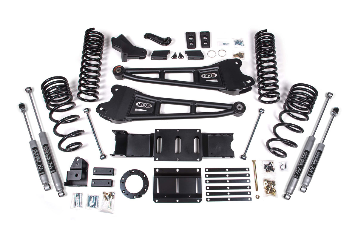 4 Inch Lift Kit w/ Radius Arm Ram 2500 19-24 4WD Gas BDS Suspension-2