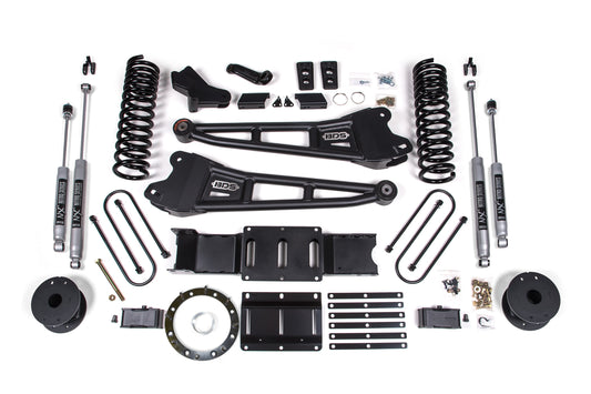 4 Inch Lift Kit w/ Radius Arm Ram 3500 19-23 4WD Gas No Factory Rear Overload Leaf BDS Suspension