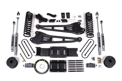 4 Inch Lift Kit w/ Radius Arm Ram 3500 19-23 4WD Gas No Factory Rear Overload Leaf BDS Suspension