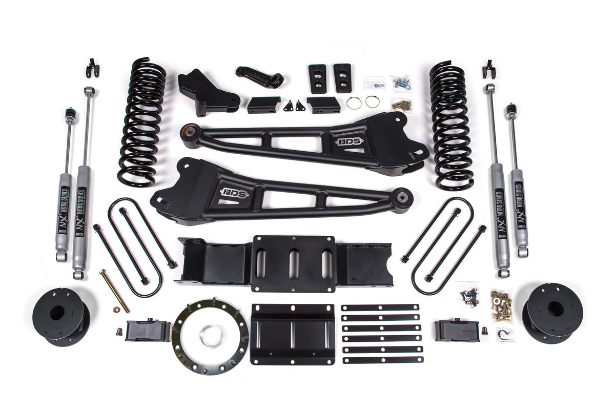 4 Inch Lift Kit w/ Radius Arm Ram 3500 19-23 4WD Gas No Factory Rear Overload Leaf BDS Suspension