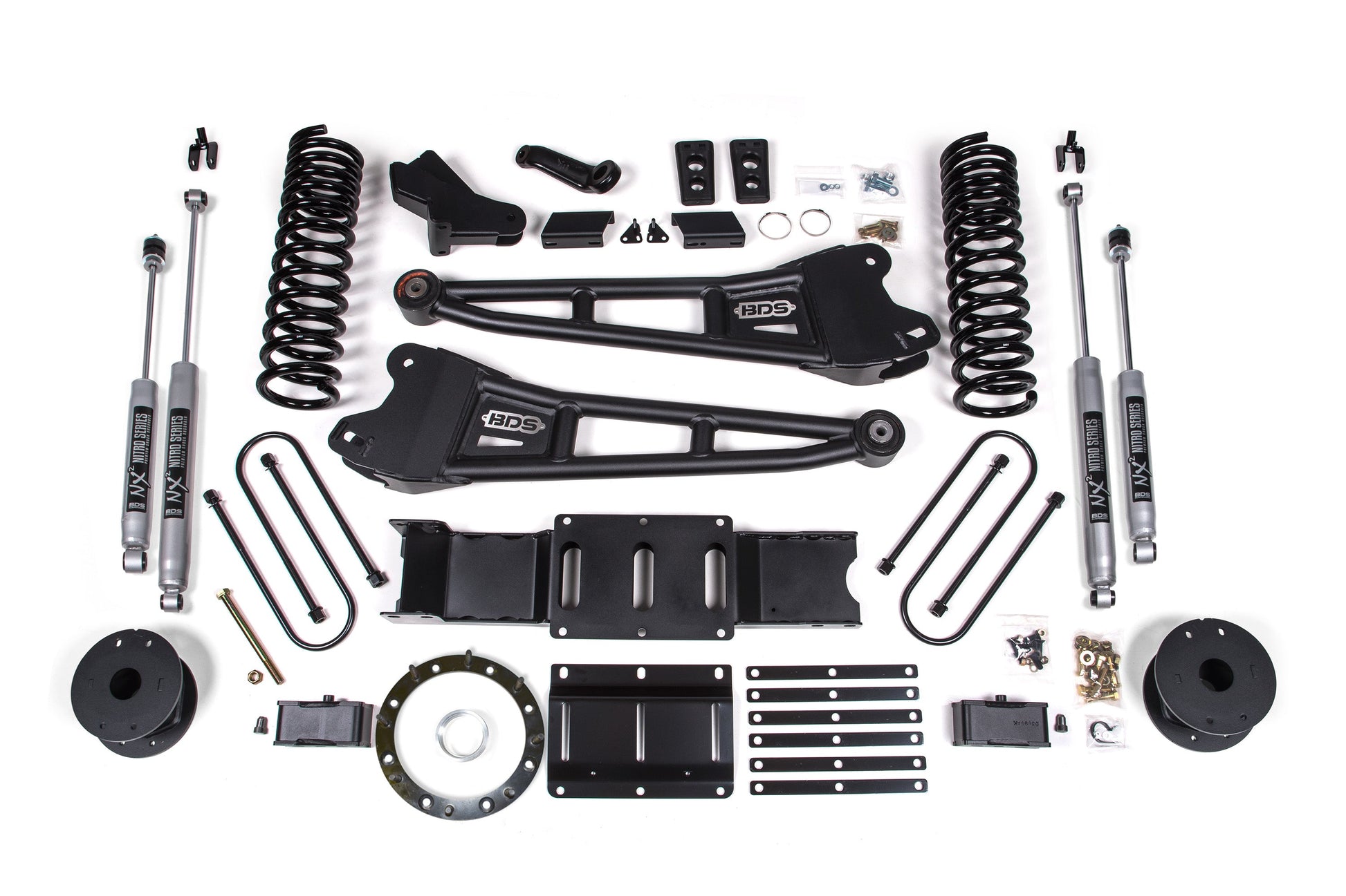 4 Inch Lift Kit w/ Radius Arm Ram 3500 19-23 4WD Gas With Factory Rear Overload Leaf BDS Suspension