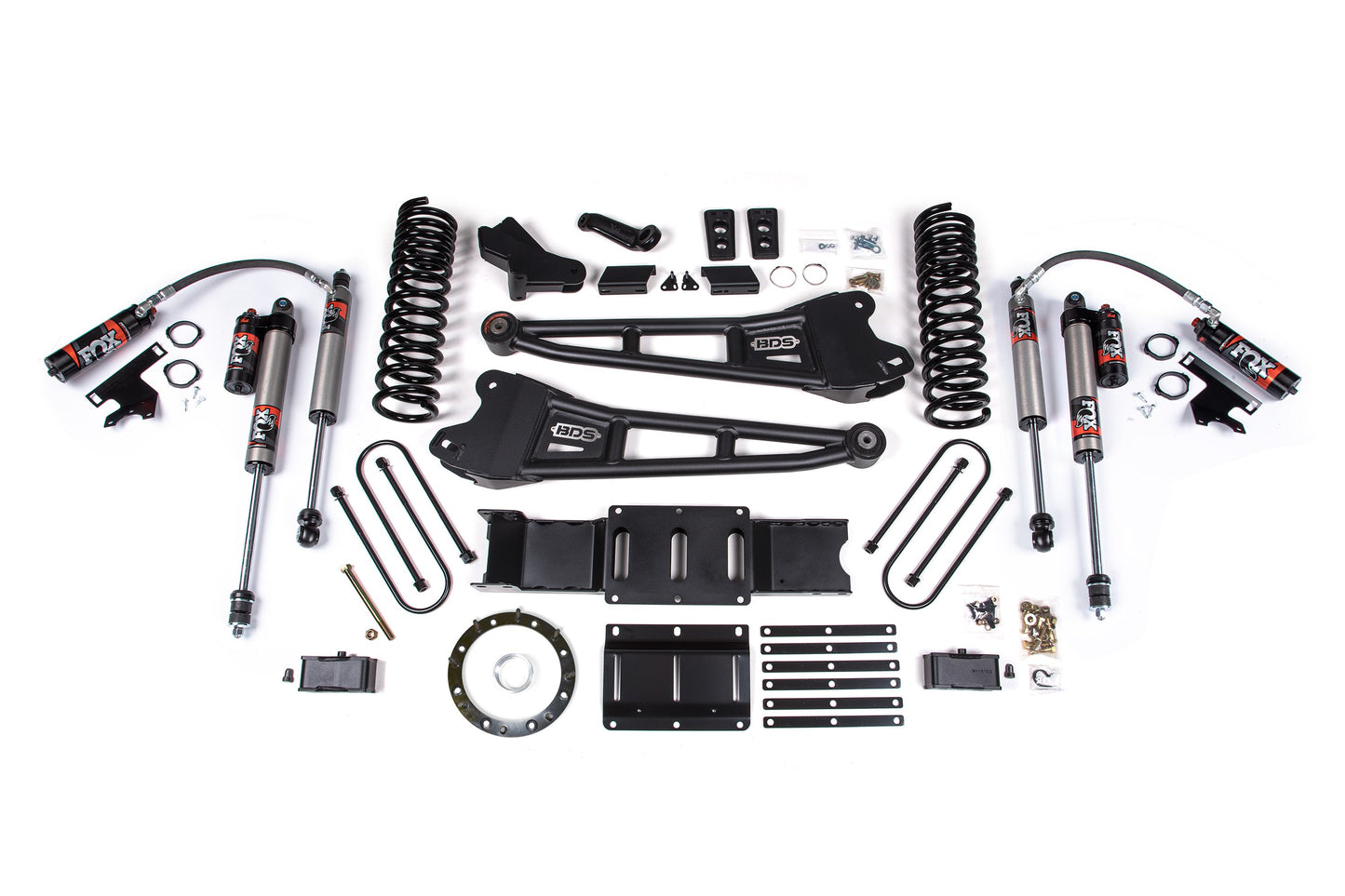 4 Inch Lift Kit w/ Radius Arm 2 Inch Rear Block Ram 3500 19-24 4WD Diesel Without Factory Rear Overload Leaf 6 Bolt BDS Suspension-1