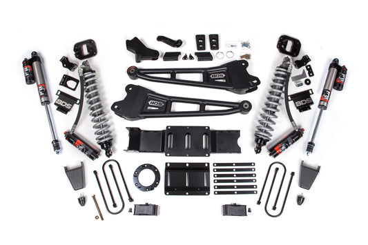 19-24 Ram 3500 4WD 4 Inch Radius Arm Lift Kit, 2 Inch Rear, Block w/o Overload, 6 Bolt Diesel - Fox 2.5 Performance Elite Series C/O Front, Fox 2.5 Performance Elite Series Rear BDS Suspension
