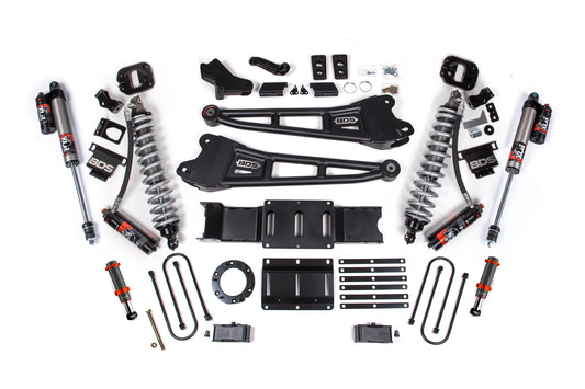 19-24 Ram 3500 4WD 4 Inch Radius Arm Lift Kit, 2 Inch Rear, Block w/o Overload, 6 Bolt Diesel - Fox 2.5 Performance Elite Series C/O Front, FOX 2.0 Front Bump, Fox 2.5 Performance Elite Series Rear BDS Suspension